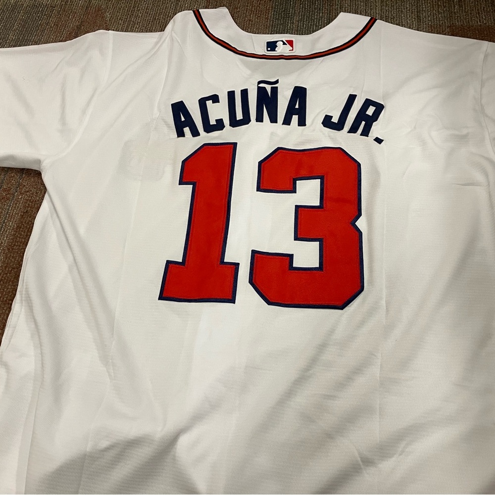 Acuna Jersey 2XL Jersey Nike Replica